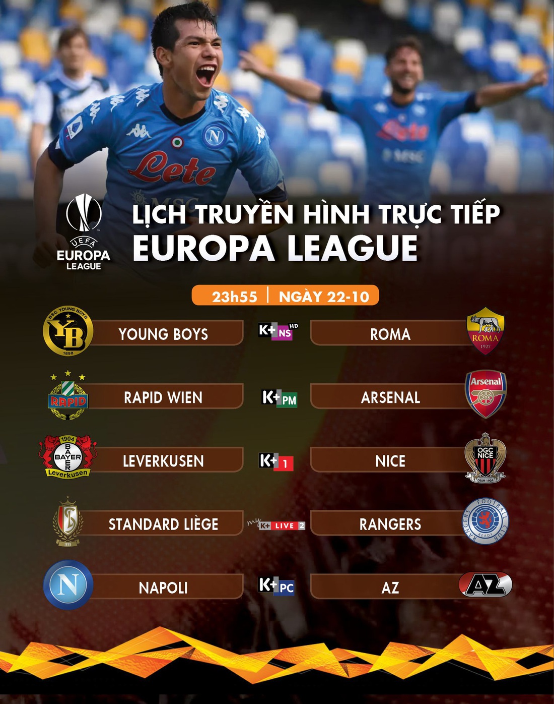 Lịch trực tiếp Europa League: Nhiều trận cầu hấp dẫn - Ảnh 1.