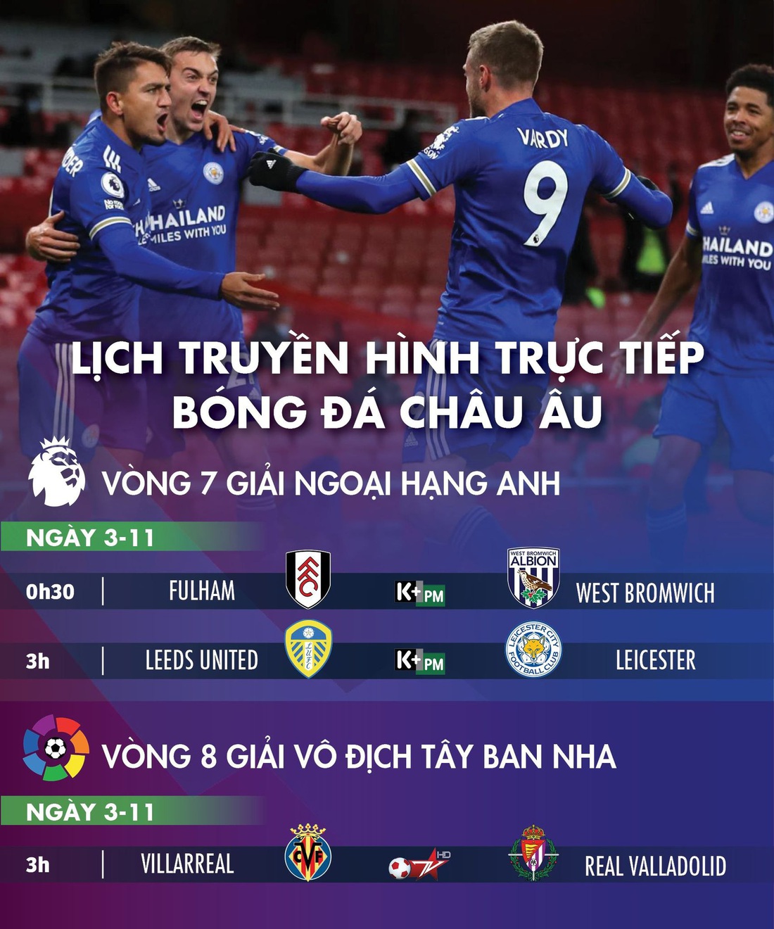 Lịch trực tiếp bóng đá châu Âu 3-11: Leeds gặp Leicester - Ảnh 1. Lịch trực tiếp bóng đá châu Âu 3-11: Leeds gặp Leicester - Ảnh 1.
