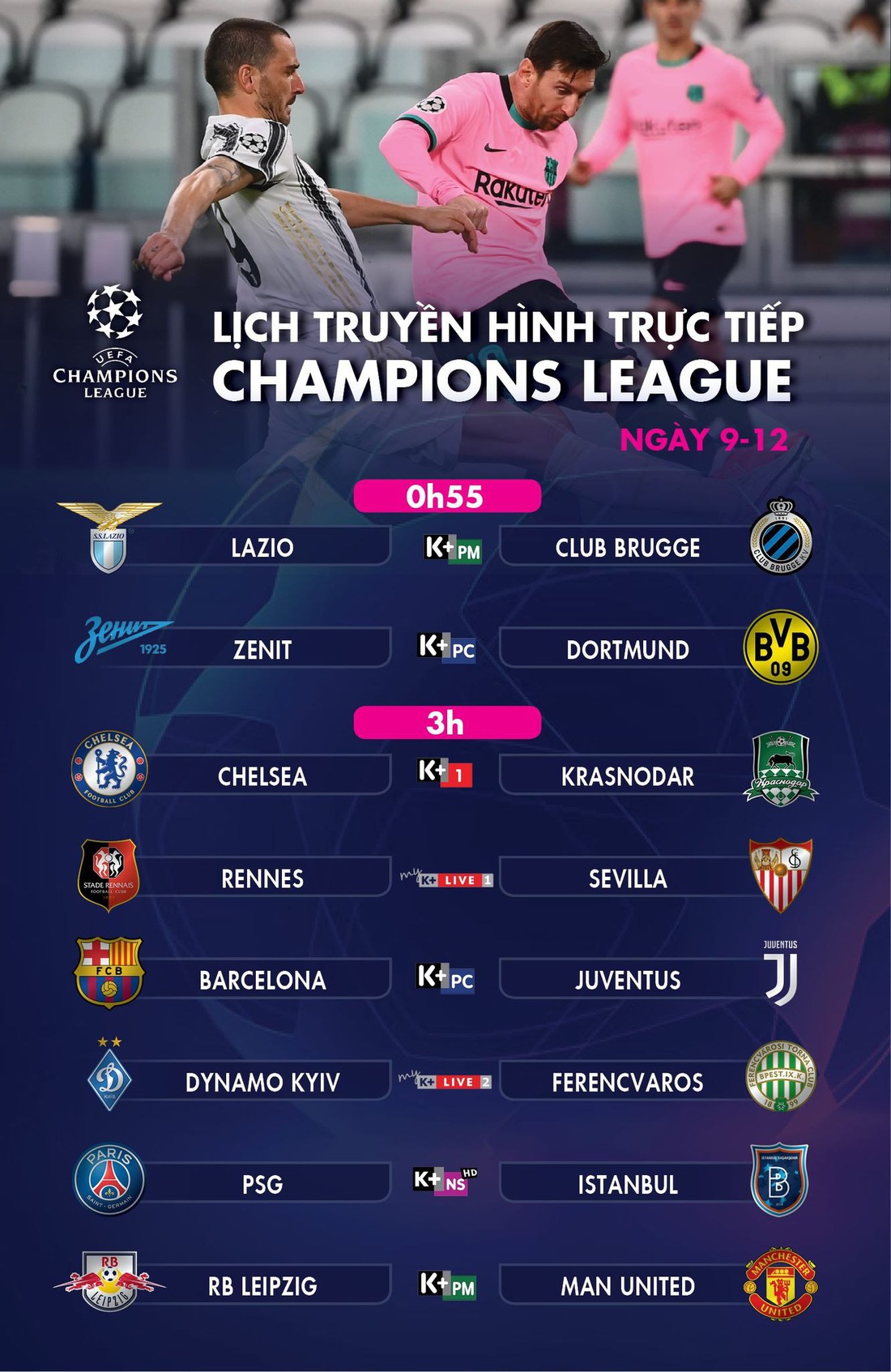 Lịch trực tiếp Champions League 9-12: Leipzig - Man United - Ảnh 1.