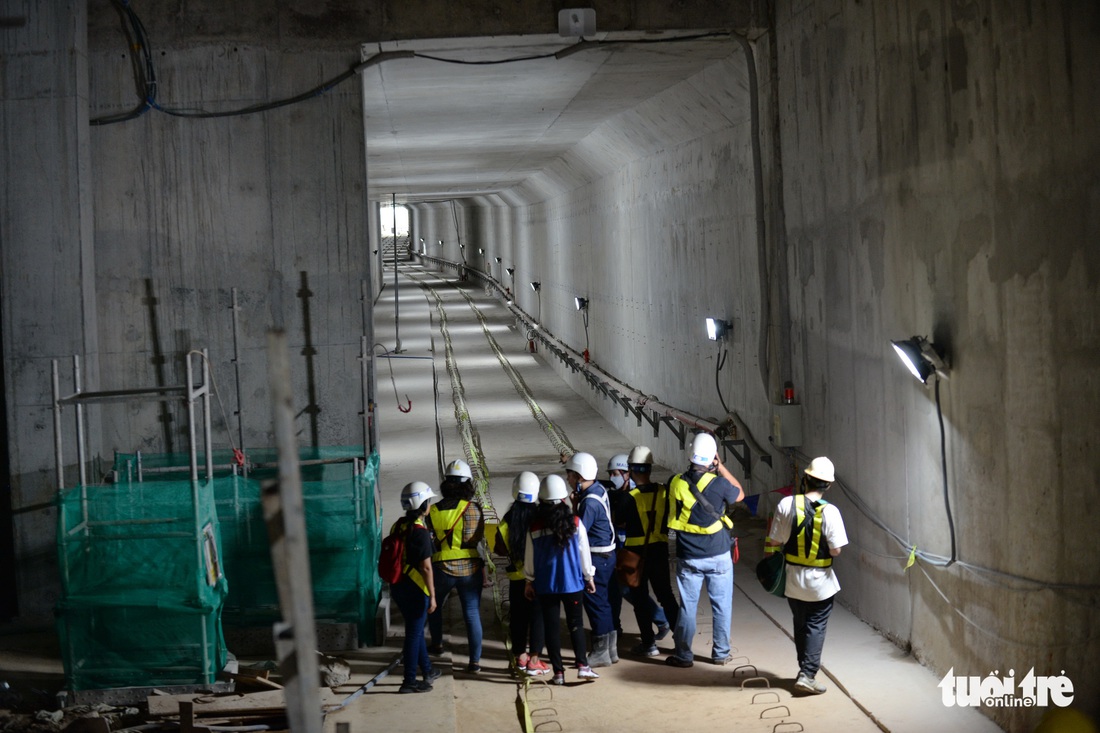 Nhà ga ngầm Ba Son tuyến metro đã thành hình giữa lòng Sài Gòn - Ảnh 8.