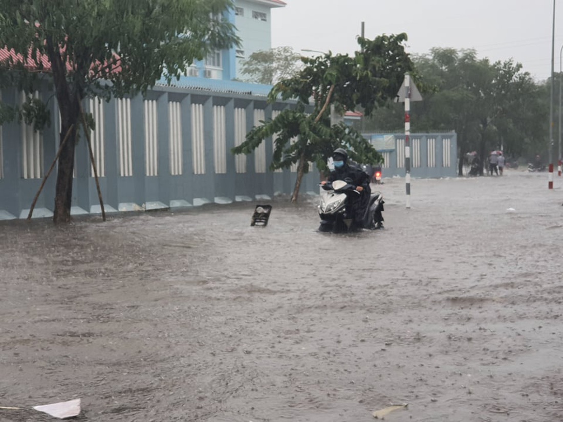 Cây bật gốc đổ ngang đường Nguyễn Tri Phương làm 1 người bị thương, ngập và kẹt xe nhiều nơi - Ảnh 6.