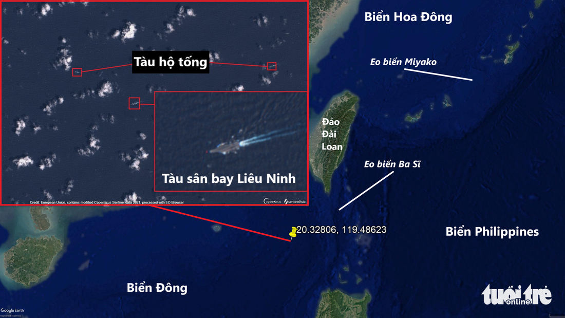 Tàu sân bay Trung Quốc bị tàu chiến Mỹ bám đuổi, chọc thủng đội hình? - Ảnh 2.