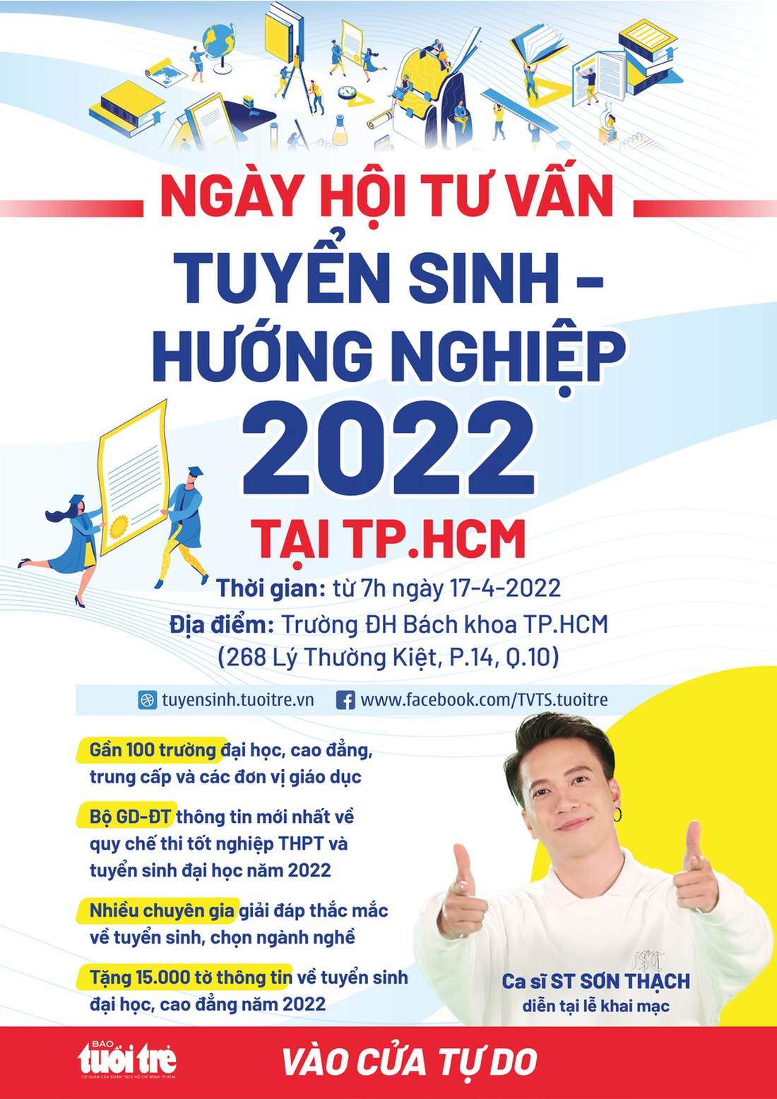 Nhộn nhịp chuẩn bị đón thí sinh dự Ngày hội tư vấn tuyển sinh - hướng nghiệp 2022 - Ảnh 8.