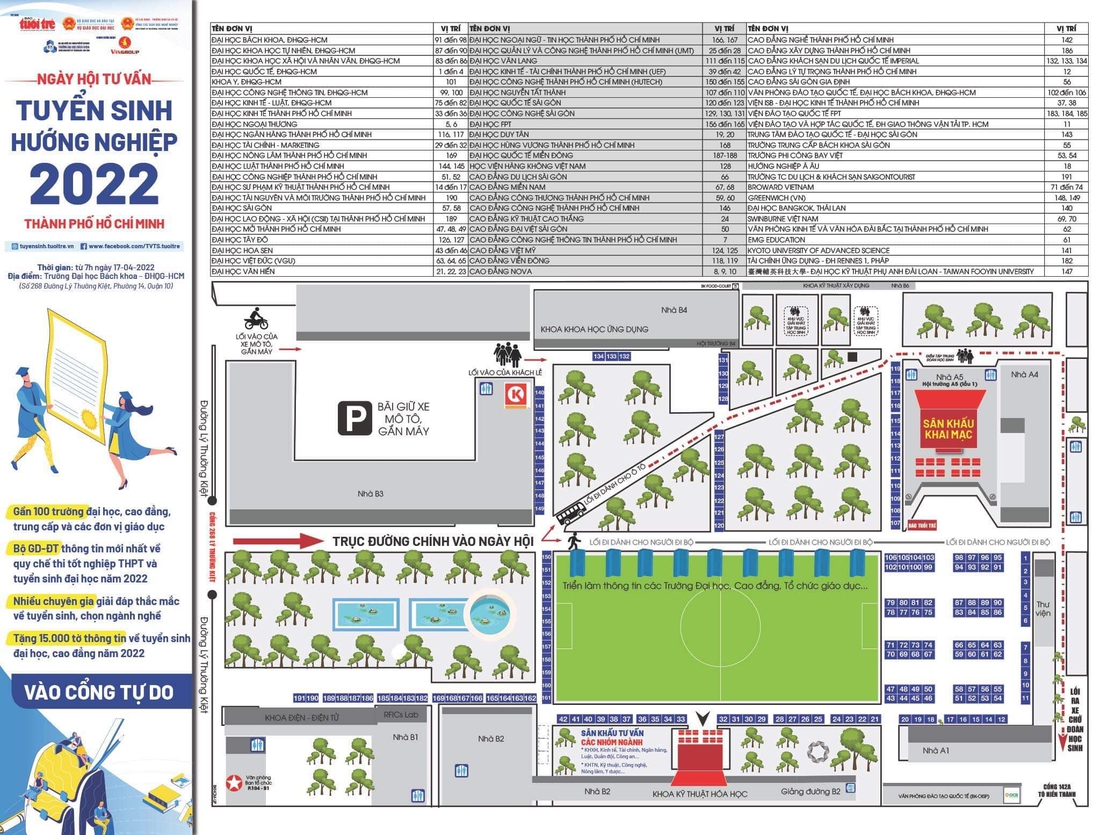 Nhộn nhịp chuẩn bị đón thí sinh dự Ngày hội tư vấn tuyển sinh - hướng nghiệp 2022 - Ảnh 2.