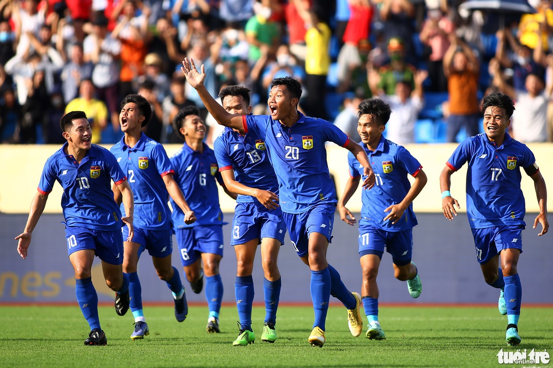 Những hình ảnh trận đấu U23 Lào - U23 Singapore - Ảnh 5.