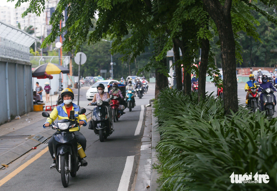 Nếu di dời dải phân cách này thì phải hạ độ cao 6 hố ga, dời 5 trụ chiếu sáng, 1 trạm điện, 21 cây xanh, 1 giá long môn, 1 trạm xe buýt