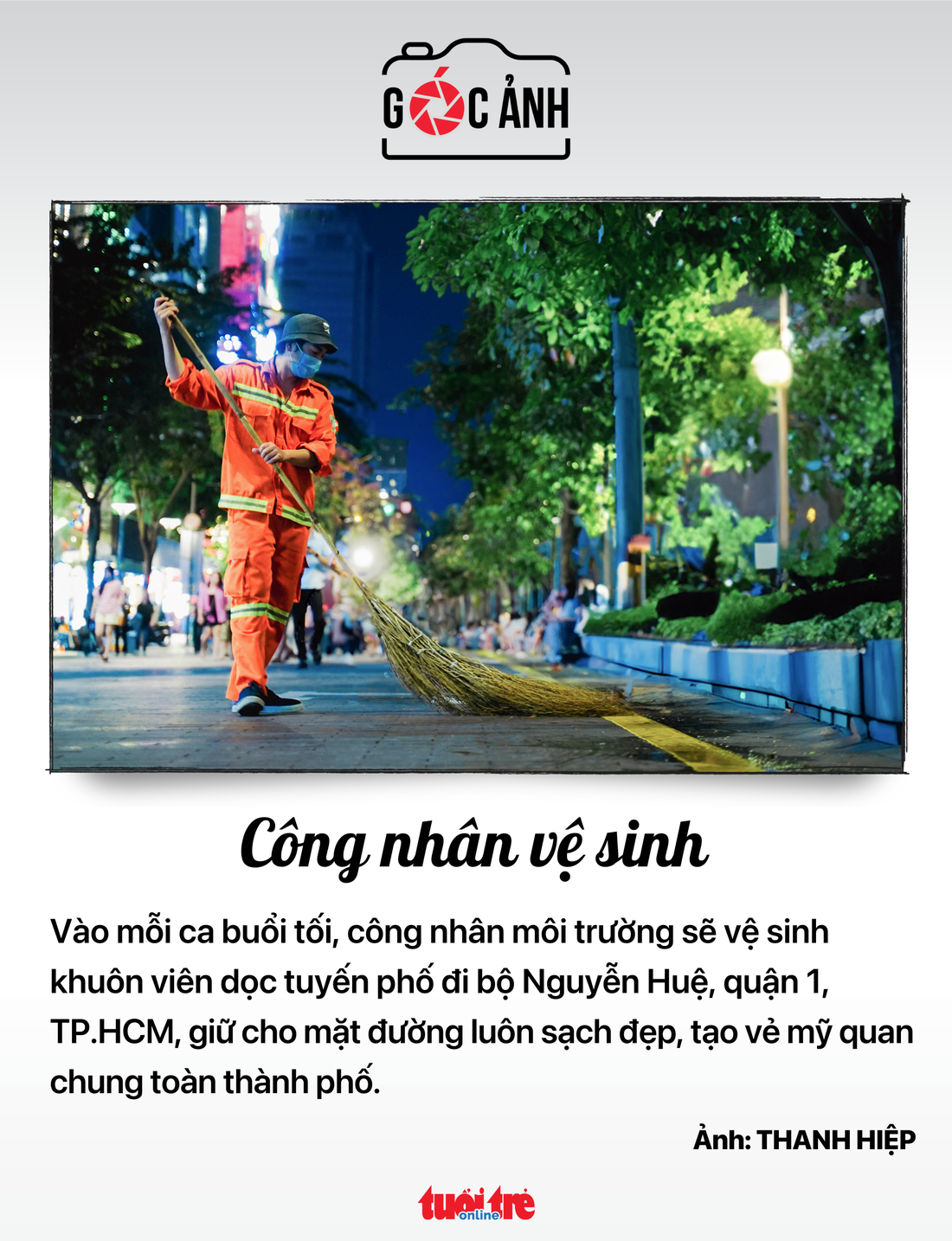 Công nhân vệ sinh - Ảnh: THANH HIỆP