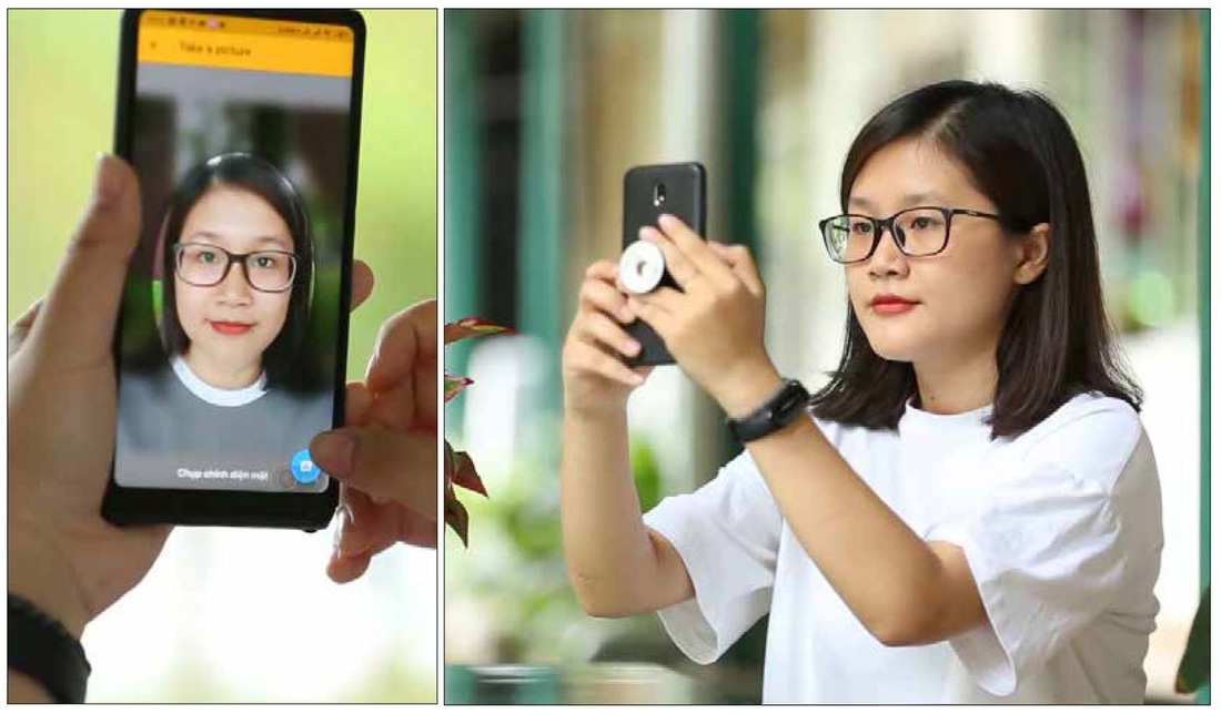 Người dùng scan da thông qua app Skin Detective - Ảnh: ĐTCC