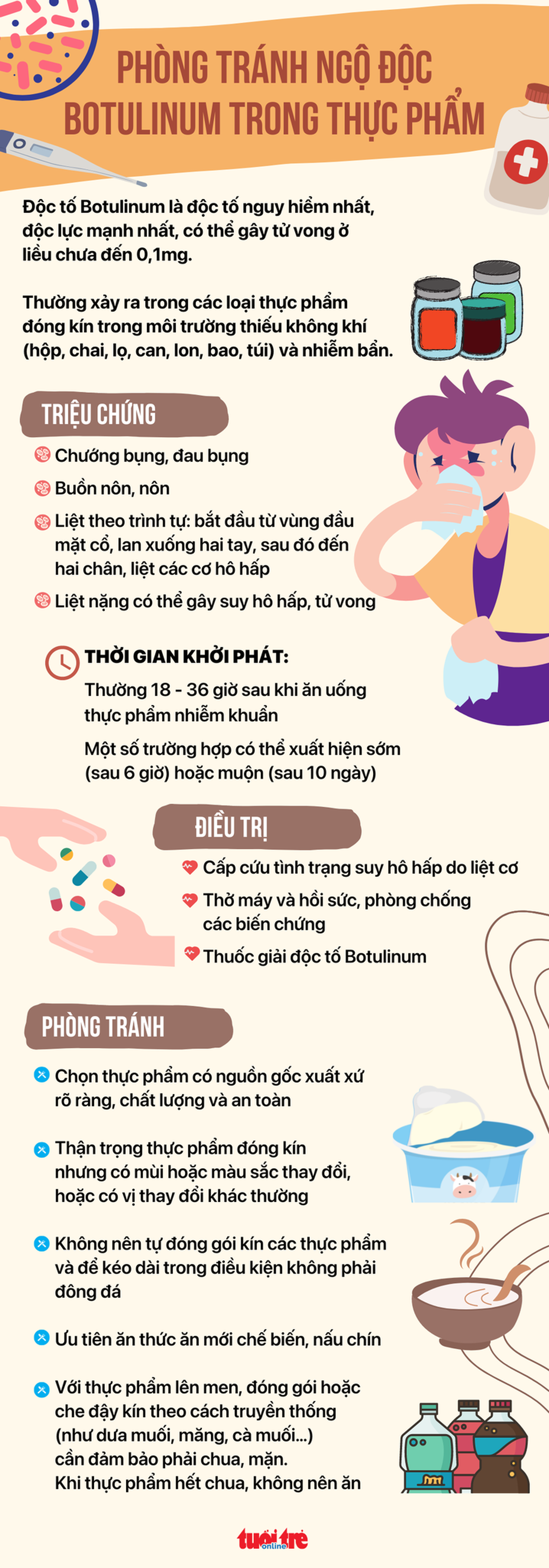 Cách phòng tránh ngộ độc thực phẩm do độc tố botulinum