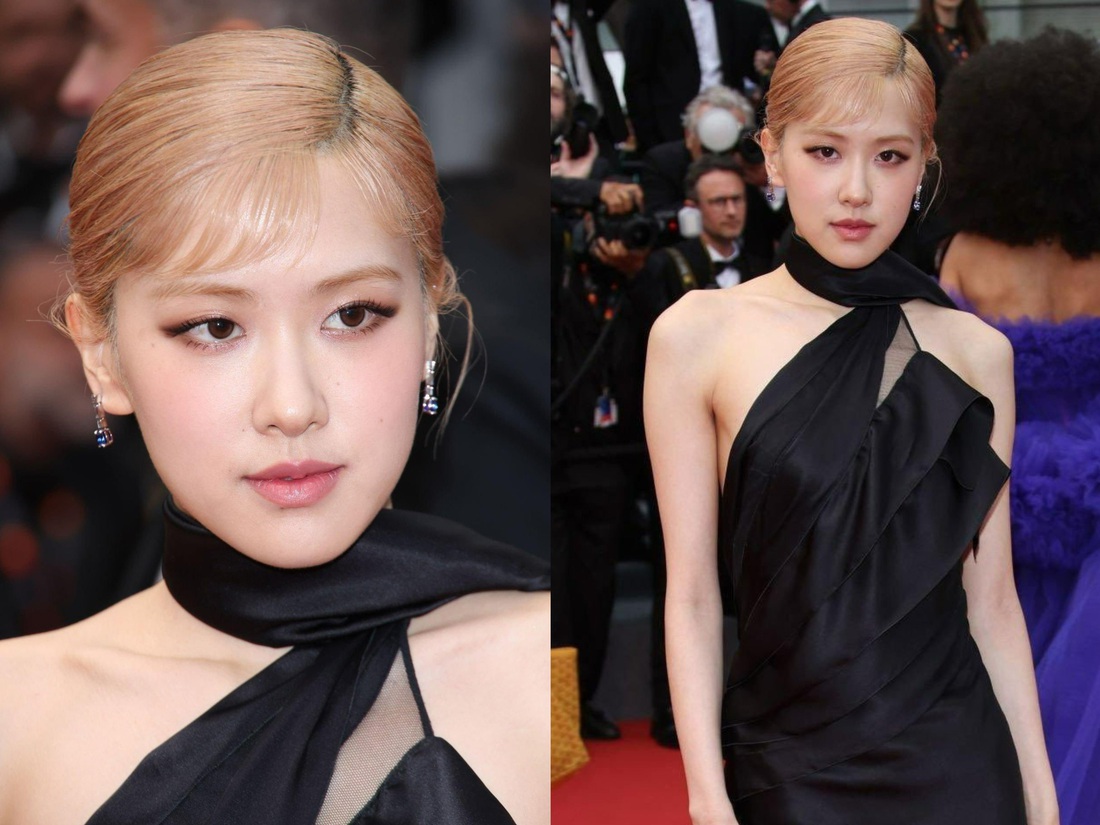 Rosé của Pink gây bất ngờ với vẻ ngoài xinh đẹp trên thảm đỏ Cannes 2023 - Ảnh 1.