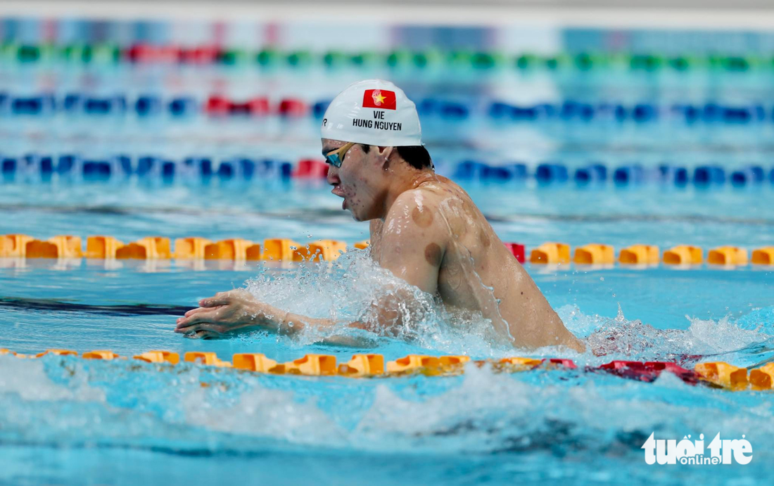 Hưng Nguyên hoàn thành vòng loại 200m hỗn hợp với thành tích 2 phút 07,18 giây và giành quyền vào chung kết - Ảnh: N.K