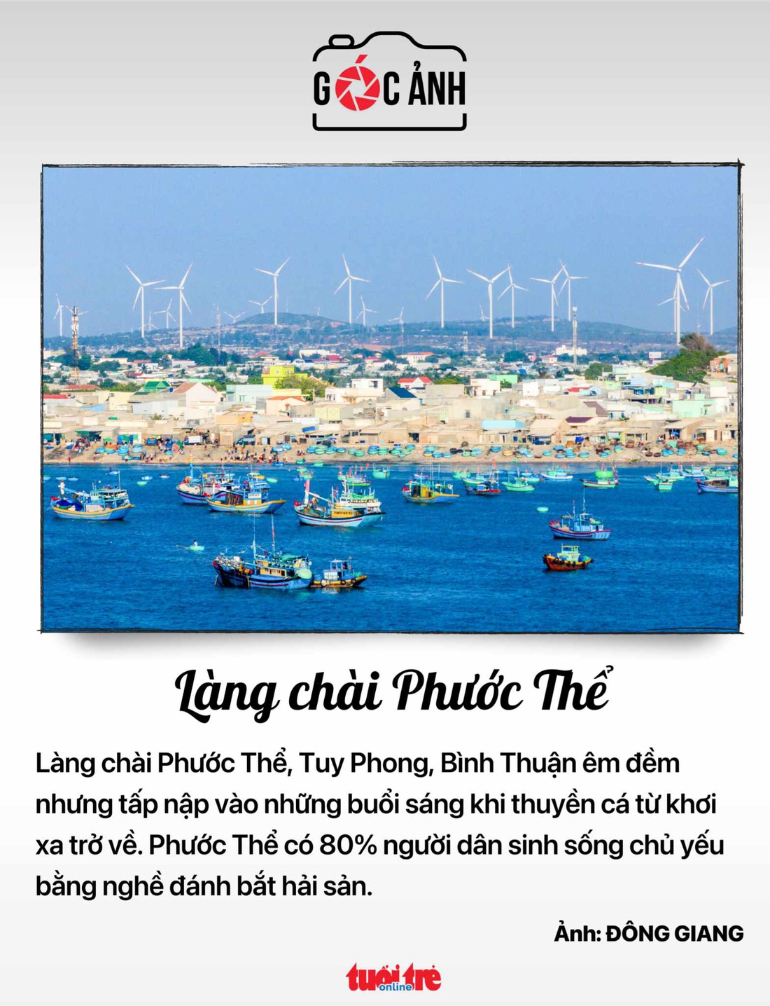 Làng chài Phước Thể - Ảnh: ĐÔNG GIANG