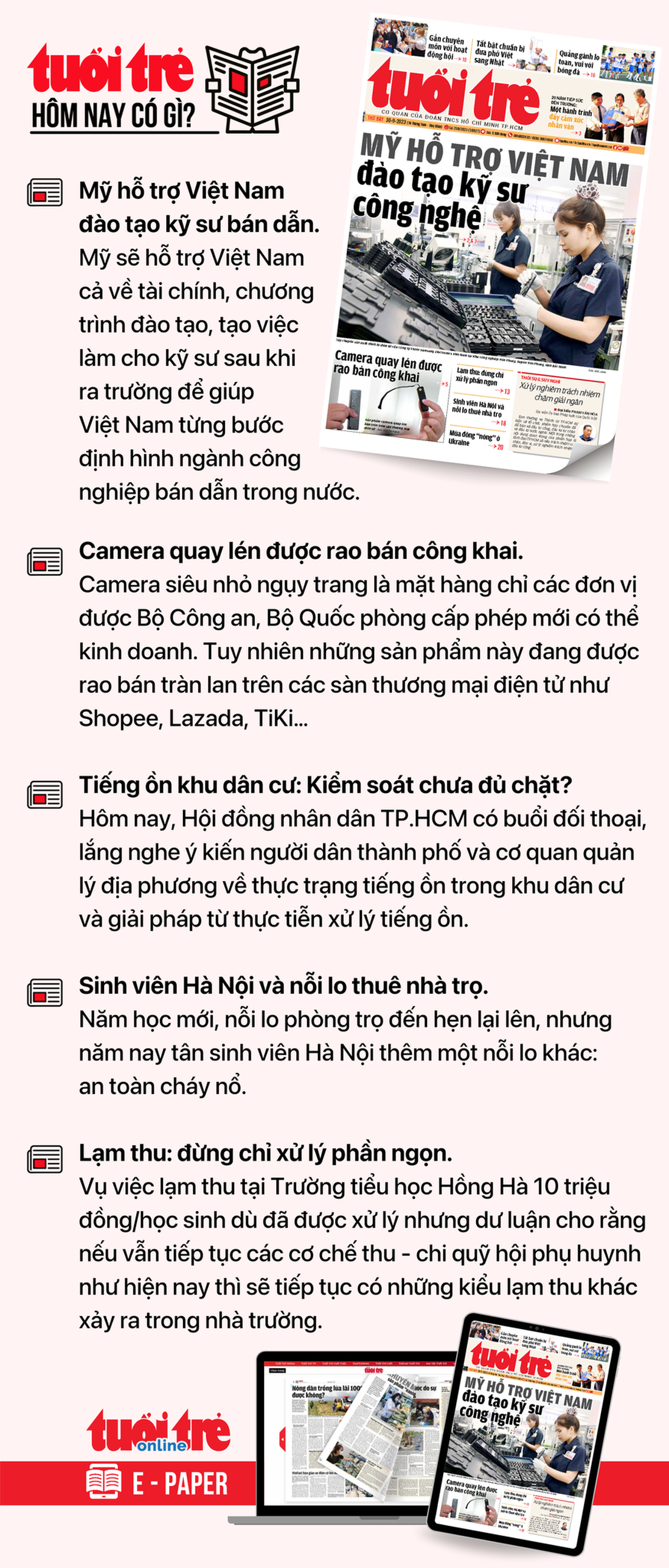 Tin tức chính trên Tuổi Trẻ nhật báo hôm nay 30-9. Để đọc Tuổi Trẻ báo in phiên bản E-paper, mời bạn đăng ký Tuổi Trẻ Sao TẠI ĐÂY