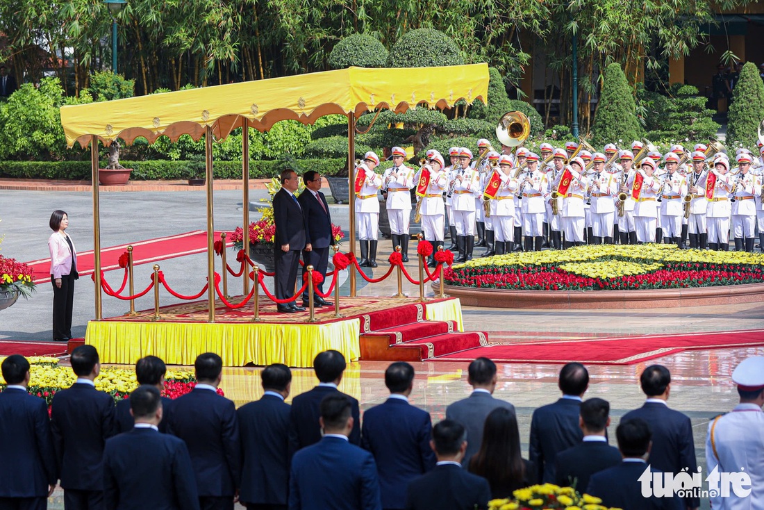 Thủ tướng Phạm Minh Chính chủ trì lễ đón trọng thị Thủ tướng Trung Quốc Lý Cường - Ảnh 8.