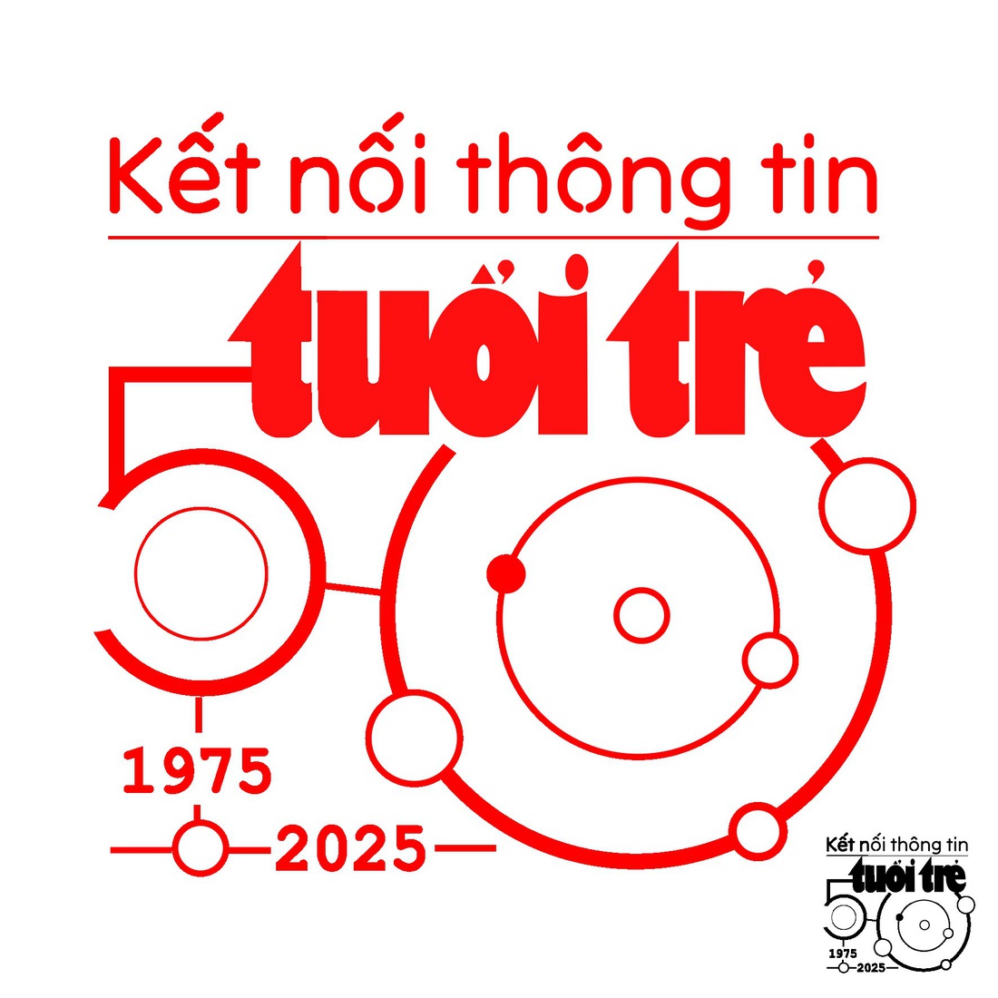 Những thiết kế logo, ý tưởng slogan kỷ niệm 50 năm thành lập báo Tuổi Trẻ - Ảnh 7.