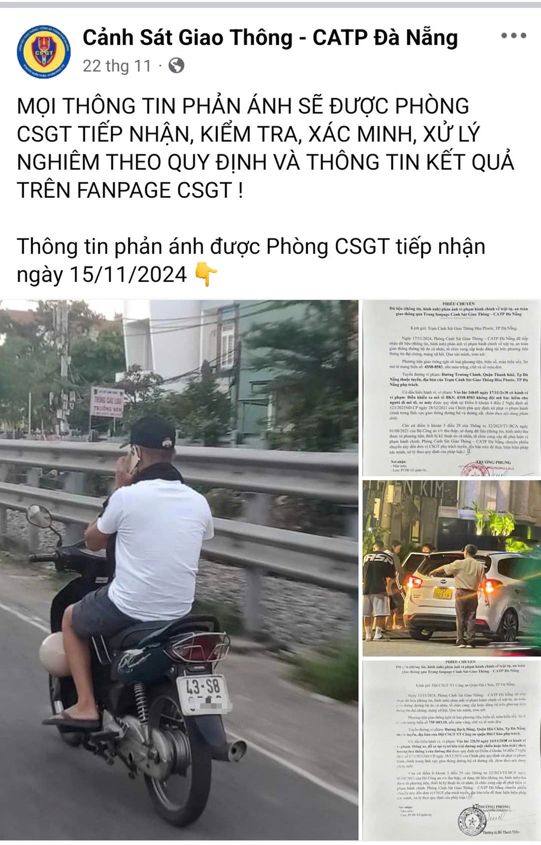 Cảnh sát giao thông mở kênh fanpage nhận phản ánh của dân, ‘tuýt còi’ nhiều xe vi phạm - Ảnh 2.