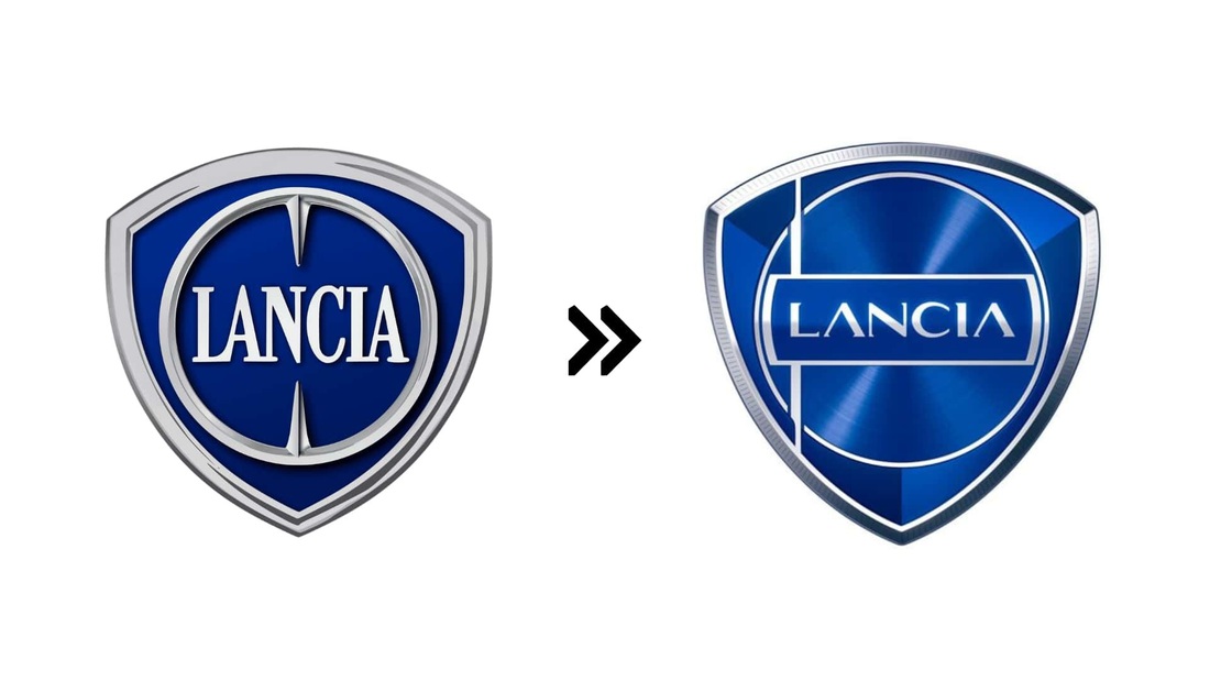 Lancia (2022): Thương hiệu Ý danh tiếng một thời trở lại vào năm 2022 với logo mới cùng hàng loạt dòng xe điện hứa hẹn chào sân trong tương lai gần. Logo cũ của họ nay đổi sang giao diện mới hiện đại hơn hẳn, dù bộ khung tổng thể vẫn được lưu giữ - Ảnh: Motor1