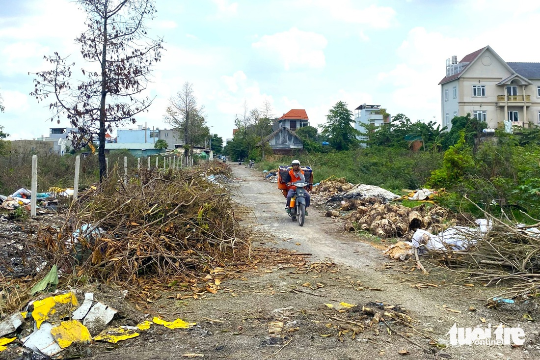 Hiện trạng rác thải chất đống hai bên đường TK11 (huyện Hóc Môn) được bạn đọc Lyn***nguyen2704@gmail.com thông tin với Tuổi Trẻ - Ảnh: TIẾN QUỐC