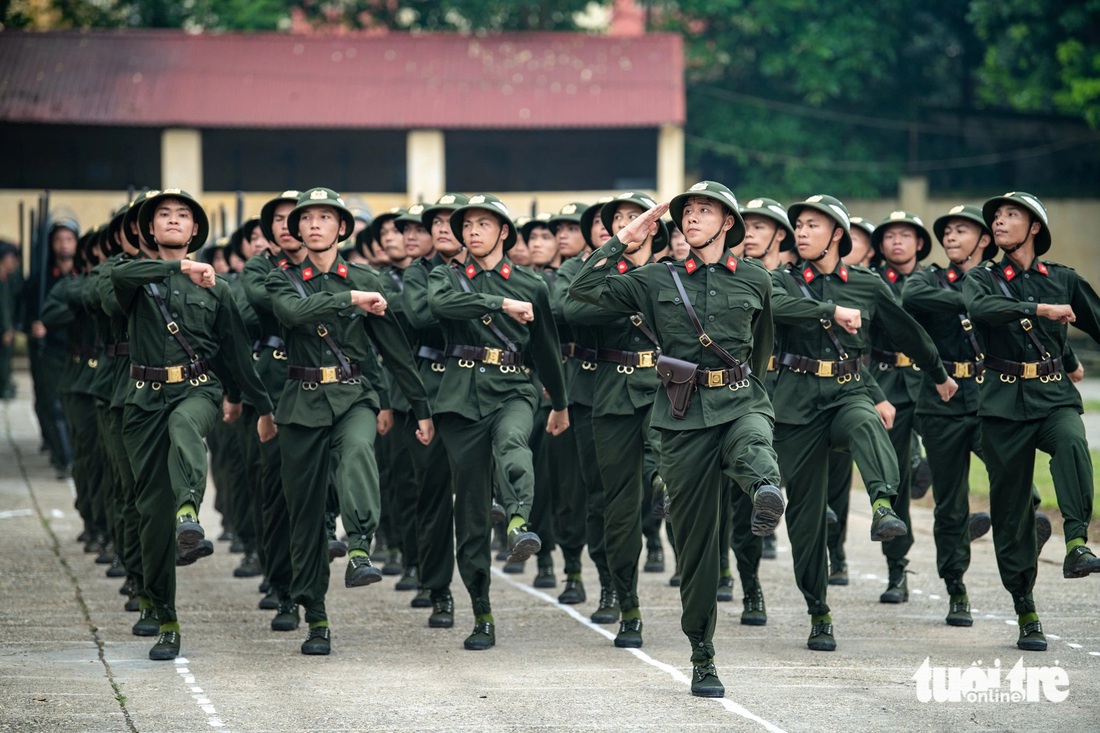 Sau khi hoàn thành khóa huấn luyện, các chiến sĩ mới sẽ được phân về công an các tỉnh để nhận nhiệm vụ - Ảnh: NAM TRẦN