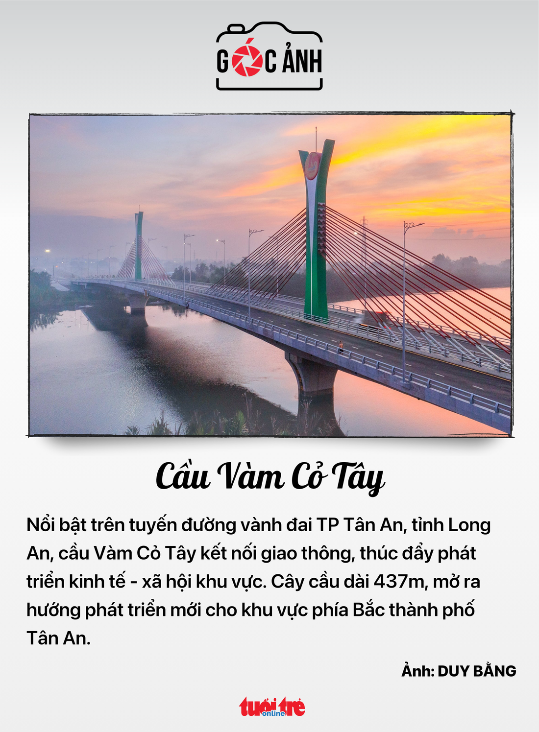 Cầu Vàm Cỏ Tây - Ảnh: DUY BẰNG