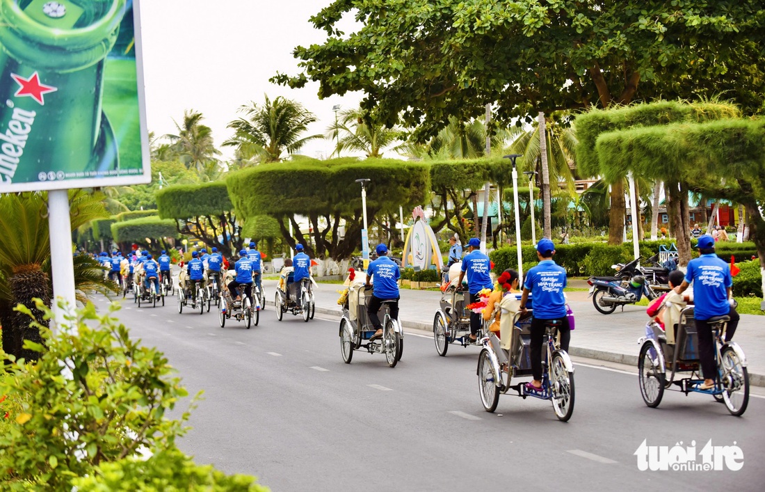 Những chiếc xích lô thuộc Nghiệp đoàn xích lô du lịch Nha Trang