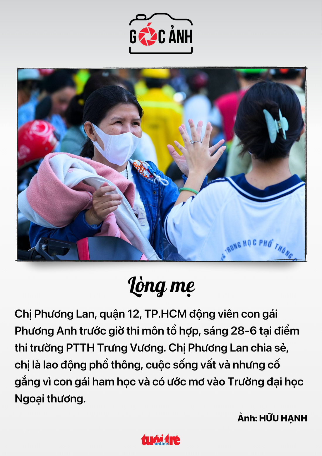 Lòng mẹ - Ảnh: HỮU HẠNH 