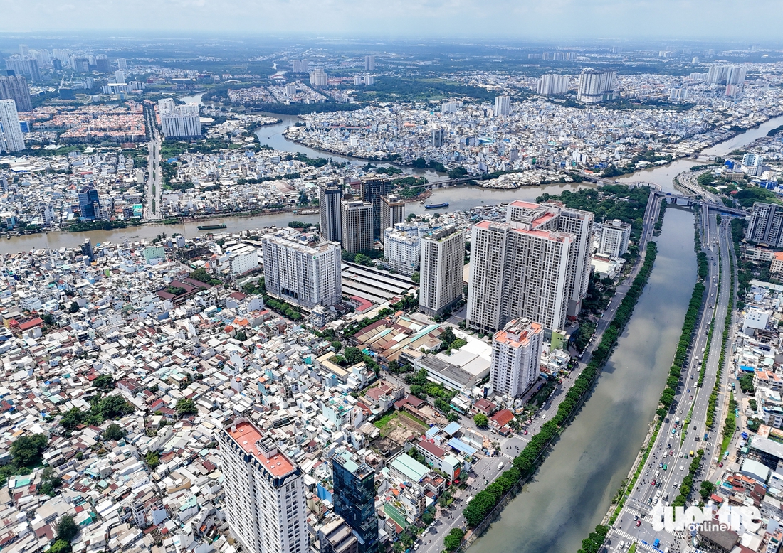 Người dân tháo nhà, giao đất làm cầu đường Nguyễn Khoái giảm áp lực khu Nam qua cầu Kênh Tẻ- Ảnh 2. đường Nguyễn Khoái - Ảnh 2.