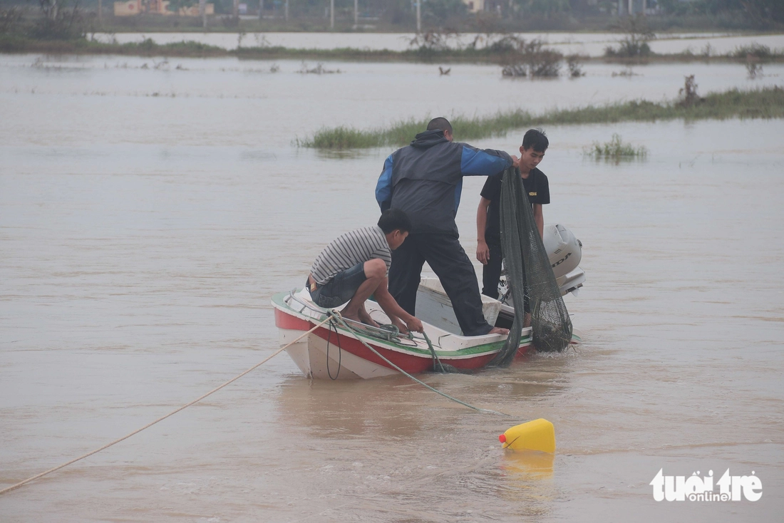 Nước lũ vừa rút, người Đà Nẵng ra đồng bắt được hàng chục ký cá - Ảnh 3.
