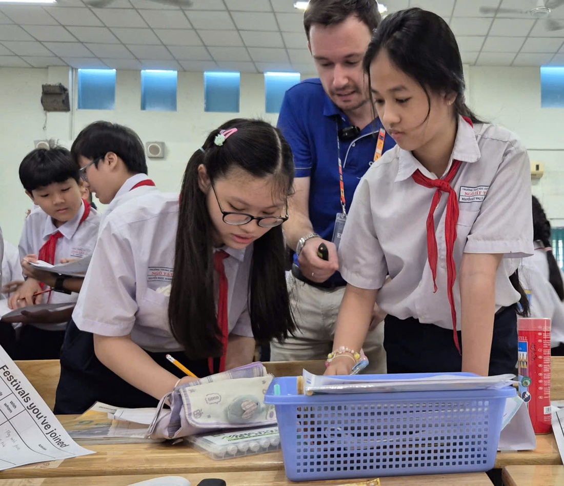 Tiết học mở, mời phụ huynh đến dự ở Trường THCS Ngô Tất Tố, TP.HCM - Ảnh 2.