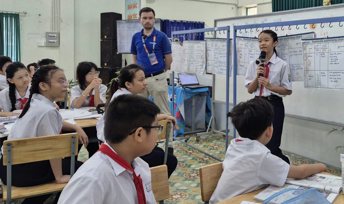 Tiết học mở, mời phụ huynh đến dự ở Trường THCS Ngô Tất Tố, TP.HCM - Ảnh 3.