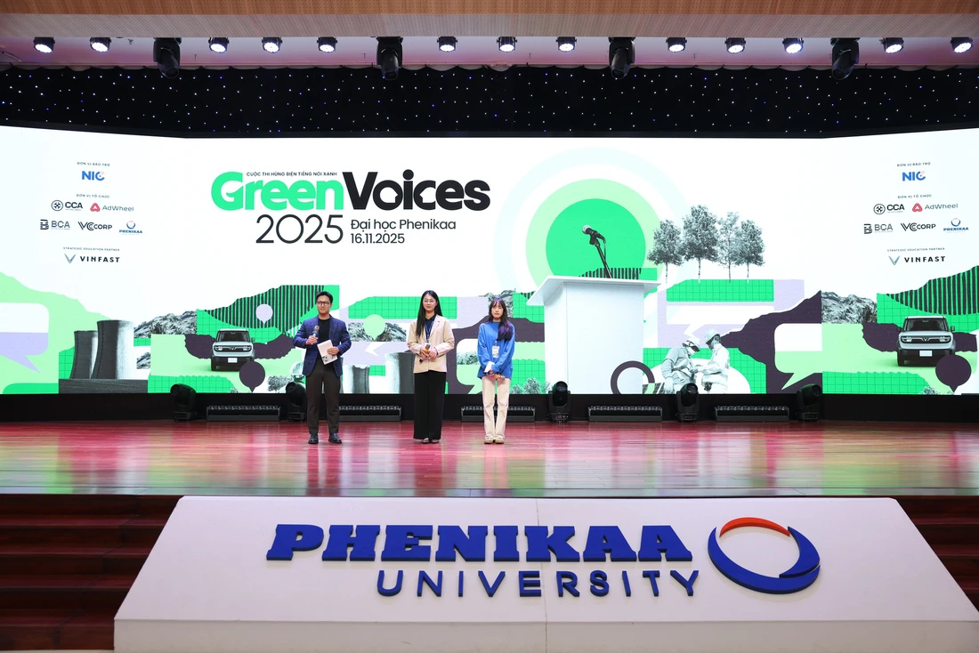 Đại học Phenikaa lập kỷ lục mới tại Green Voices: Hai nữ sinh ngành dược đạt điểm cao nhất từ đầu mùa- Ảnh 2. 2 nữ sinh ngành dược Đại học Phenikaa tại Green Voices: 'Muốn làm rõ hiểu lầm về cháy nổ xe điện' - Ảnh 2.