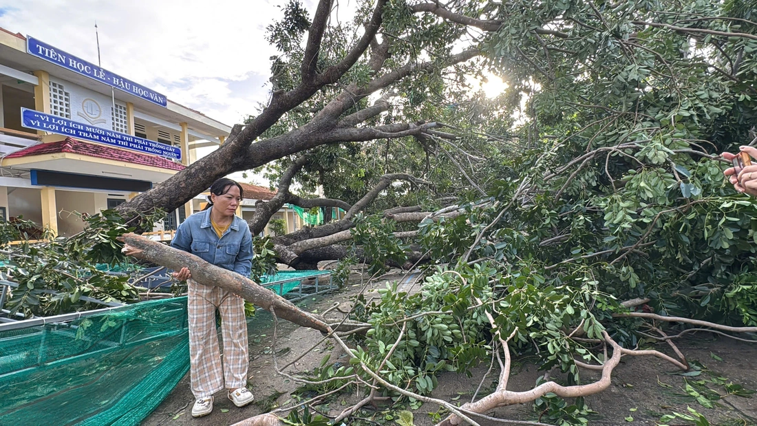 Hình ảnh xót xa ven biển đông Đắk Lắk nhà sập, tốc mái, 2 người chết do bão Kalmaegi- Ảnh 5. Hình ảnh xót xa ven biển Đắk Lắk nhà sập, tốc mái, 2 người chết do bão Kalmaegi - Ảnh 5.