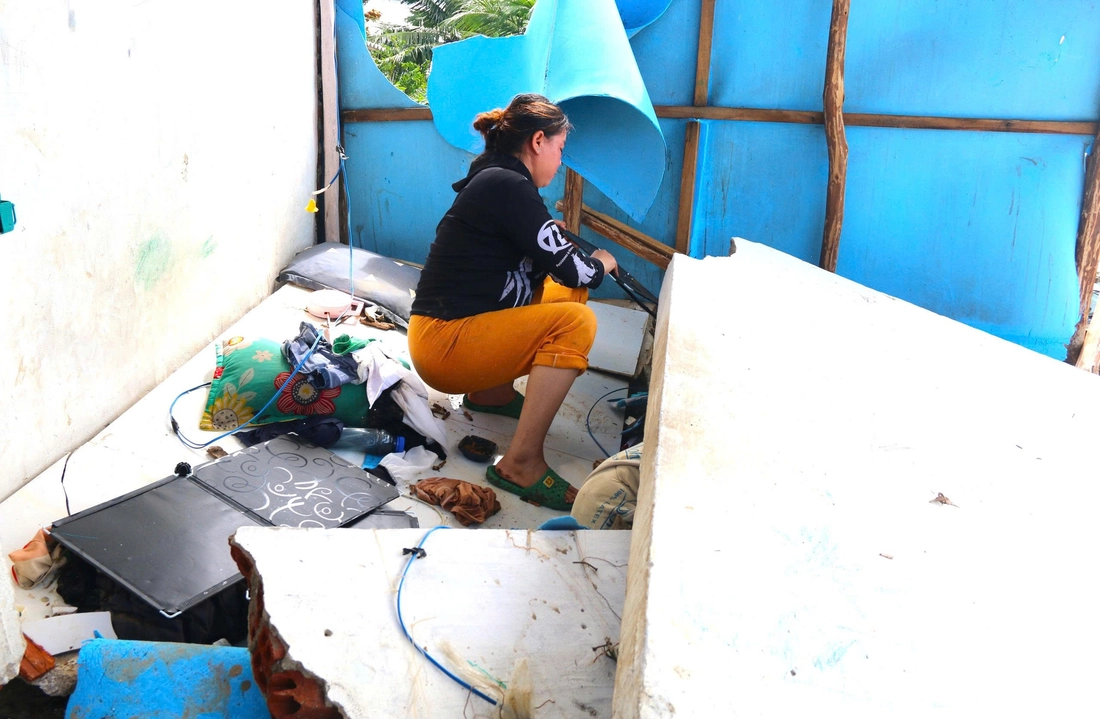 Xót xa cảnh hàng chục chiếc tàu cá tan nát, 'dồn cục' sau bão Kalmaegi- Ảnh 9. Đắk Lắk - Ảnh 9.