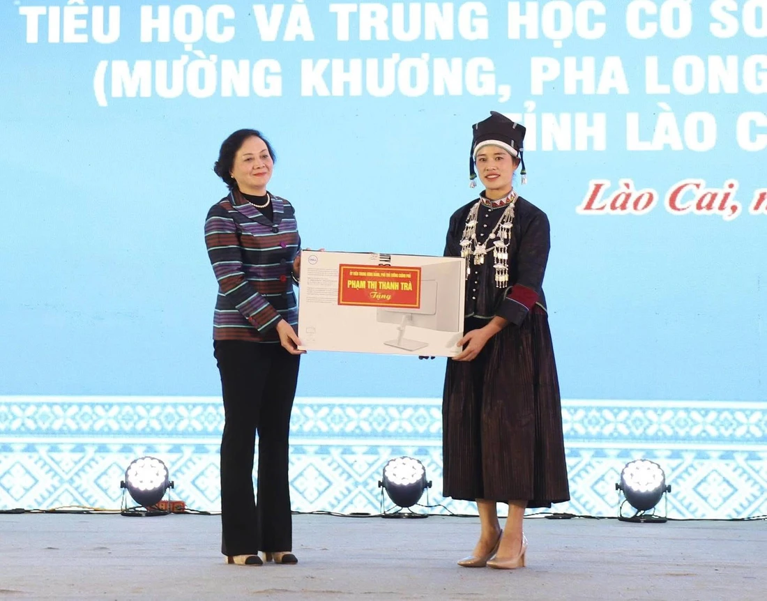 Đồng loạt khởi công trường nội trú liên cấp các xã biên giới - Ảnh 13.