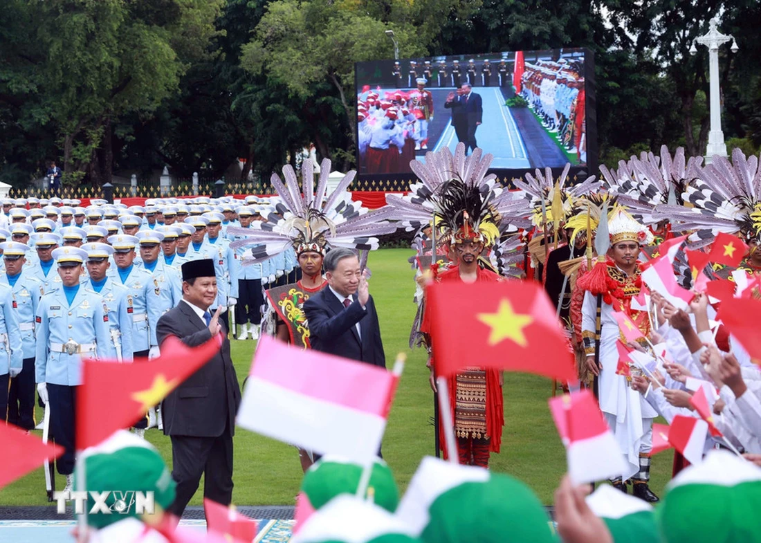 Indonesia đón trọng thể Tổng Bí thư Tô Lâm với 21 phát đại bác chào mừng - Ảnh 5.