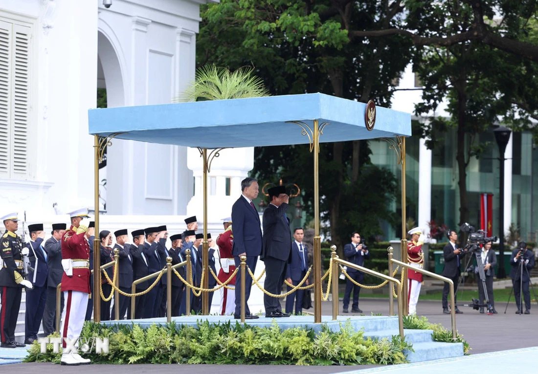 Indonesia đón trọng thể Tổng Bí thư Tô Lâm với 21 phát đại bác chào mừng - Ảnh 3.