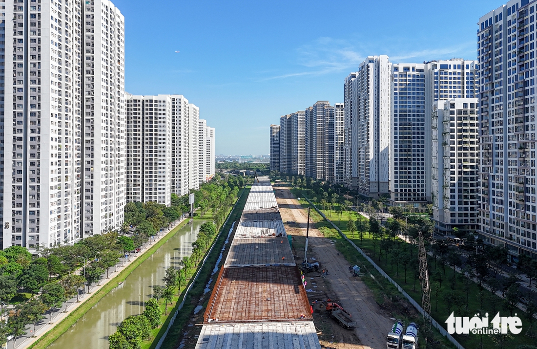 Vành đai 3 TP.HCM: Công trường phía Tây đi chậm chạp chờ cát - Ảnh 4.