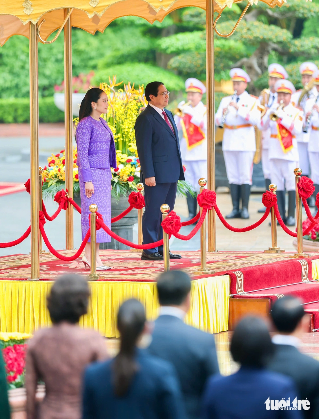Lễ đón Thủ tướng Thái Lan Paetongtarn Shinawatra thăm Việt Nam - Ảnh 5.