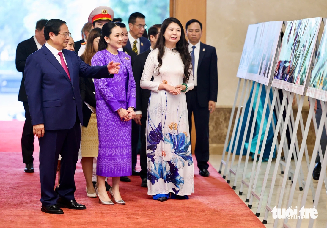 Lễ đón Thủ tướng Thái Lan Paetongtarn Shinawatra thăm Việt Nam - Ảnh 7.