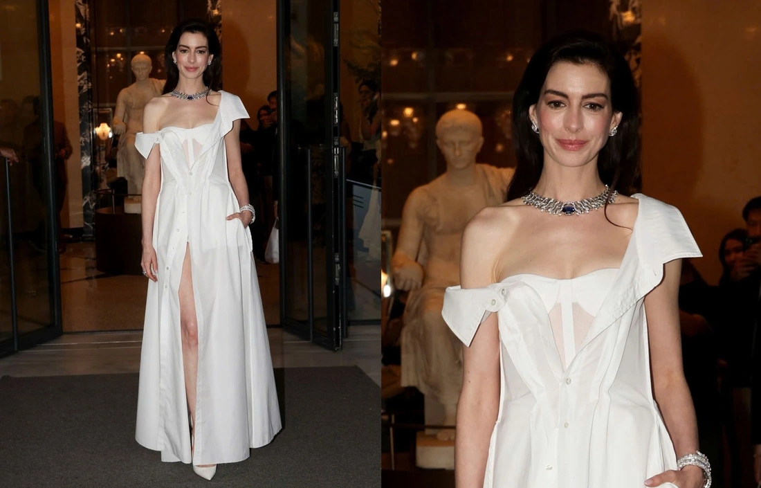 Gu thời trang sang chảnh của Anne Hathaway khi quay The Devil Wears Prada 2 - Ảnh 10. Anne Hathaway - Ảnh 9.