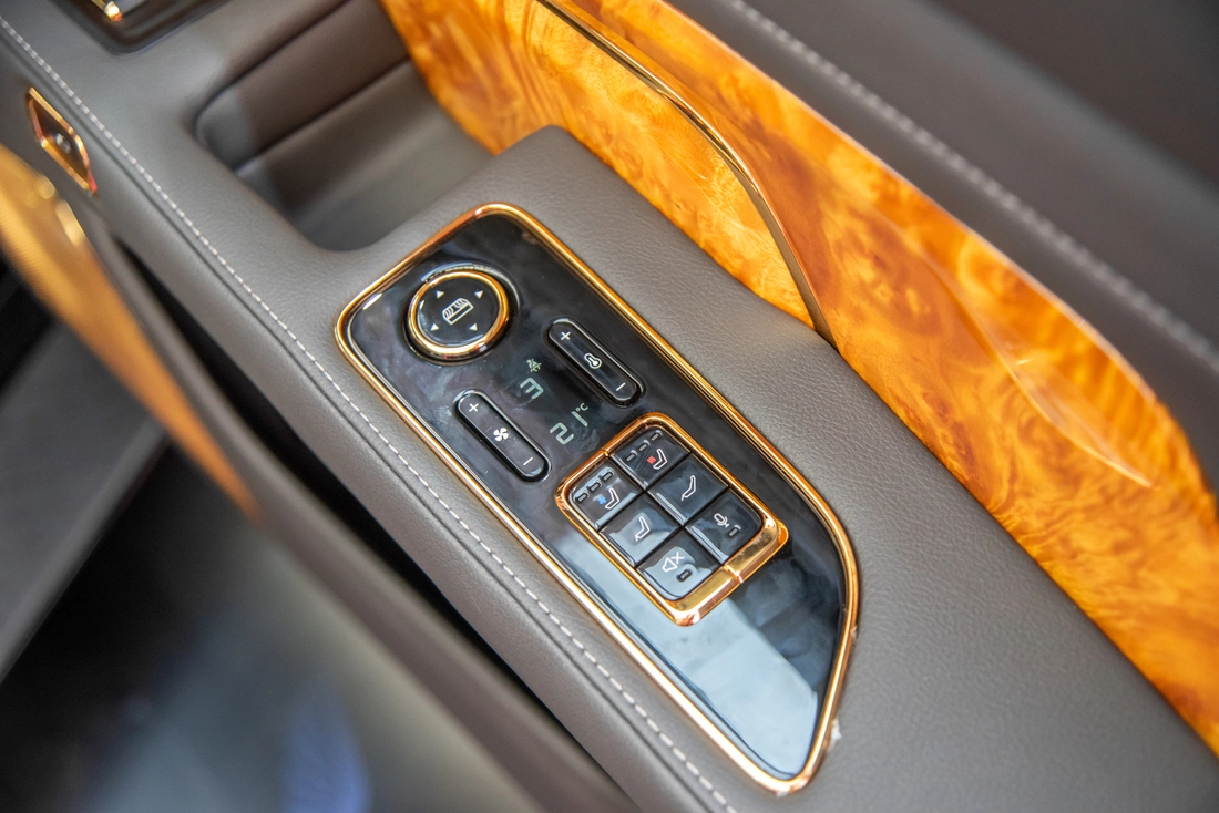 Cận cảnh Lạc Hồng 900 LX đời thực: Nhiều chi tiết mạ vàng, rộng hơn Cadillac Escalade, đi 550km/sạc - Ảnh 14.