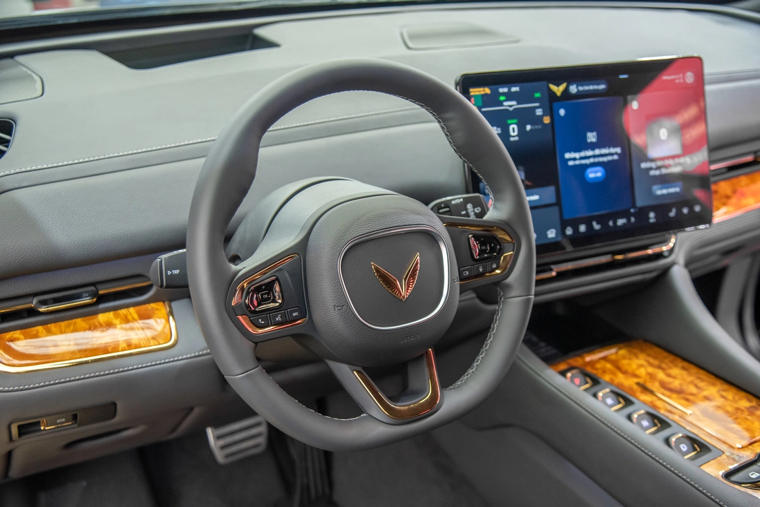 Cận cảnh Lạc Hồng 900 LX đời thực: Nhiều chi tiết mạ vàng, rộng hơn Cadillac Escalade, đi 550km/sạc - Ảnh 10.