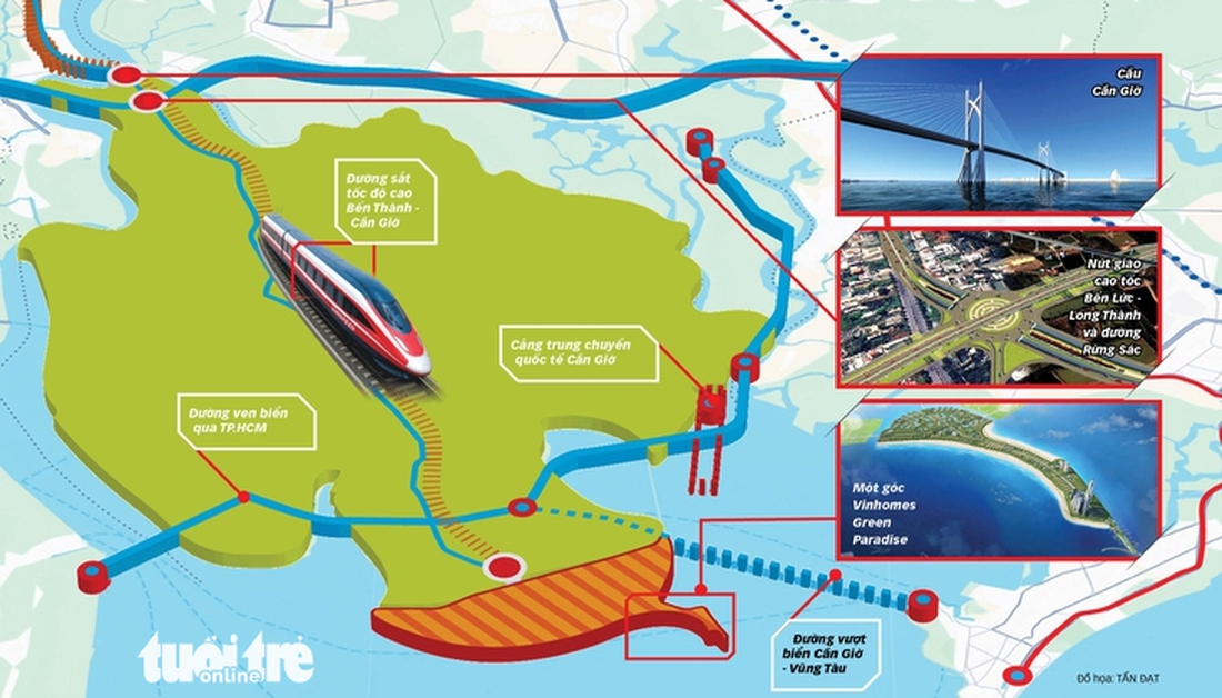 cầu đường vượt biển Cần Giờ - Ảnh 2.