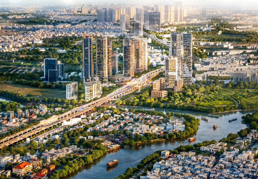 Trục Bắc - Nam TP.HCM tương lai với điểm nhấn cầu vượt lấy cảm hứng từ rễ cây đước - Ảnh 6.