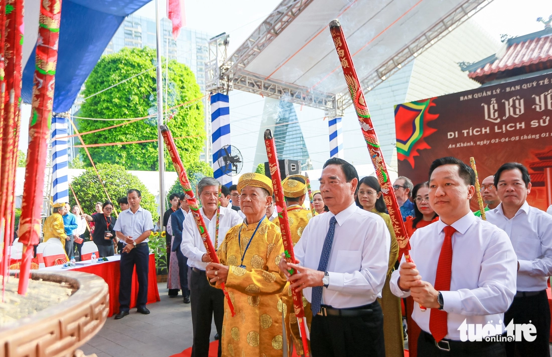 Lễ Kỳ Yên thanh bình ở đình thần An Khánh lớn nhất tại Thủ Thiêm - Ảnh 1.
