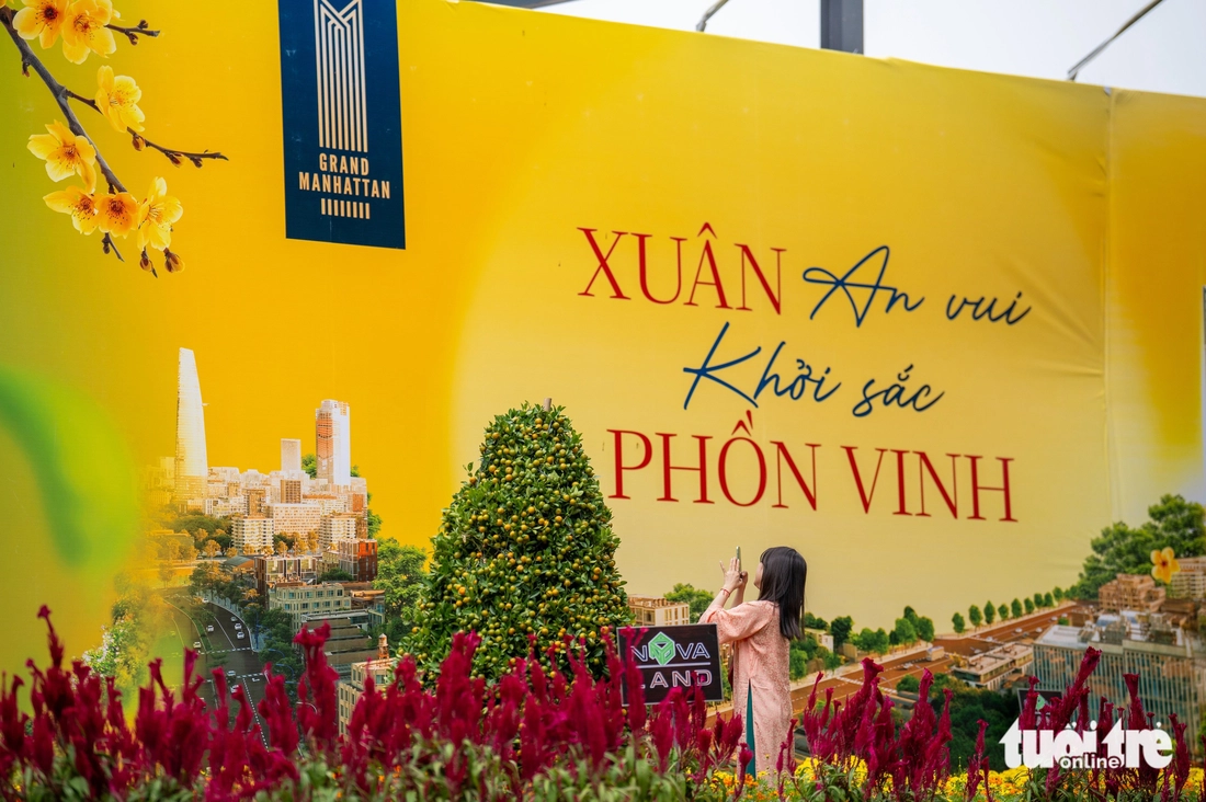 Đêm lung linh, ngày tỏa sắc tại các khu 'đất vàng' TP.HCM thành công viên đón Tết - Ảnh 7.