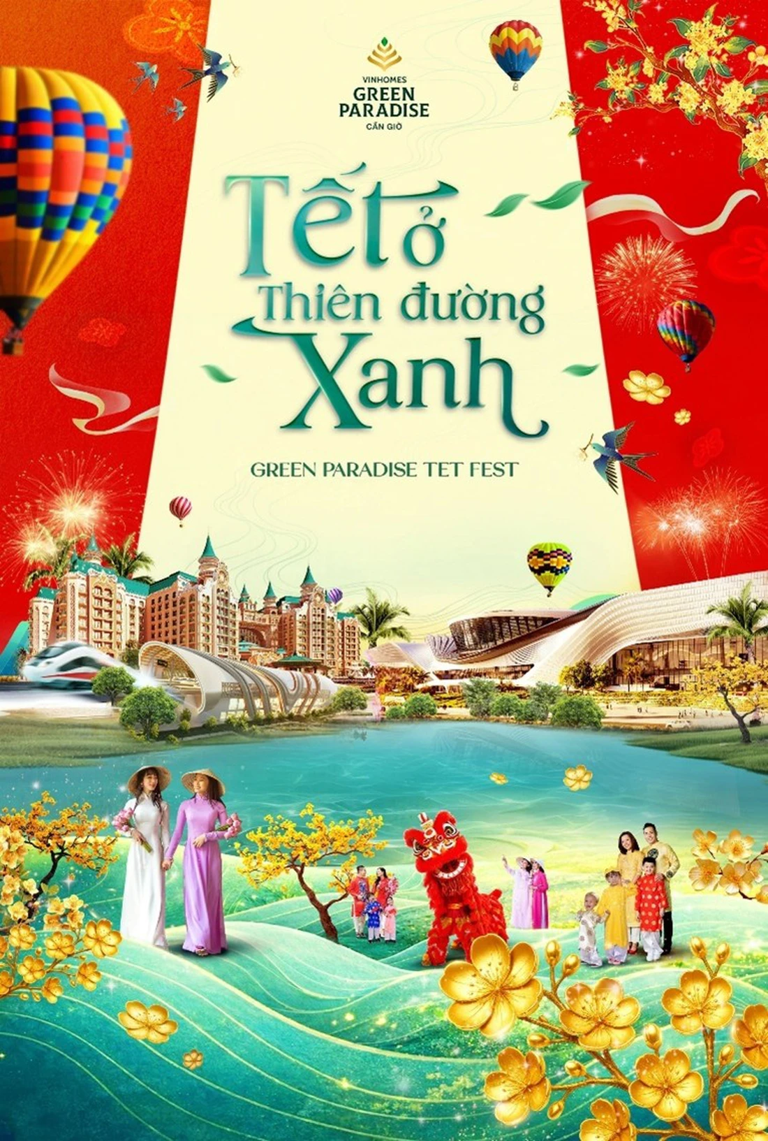 Lễ hội Xuân Cần Giờ tại Vinhomes Green Paradise có mai trăm tuổi, có khinh khí cầu - Ảnh 16.