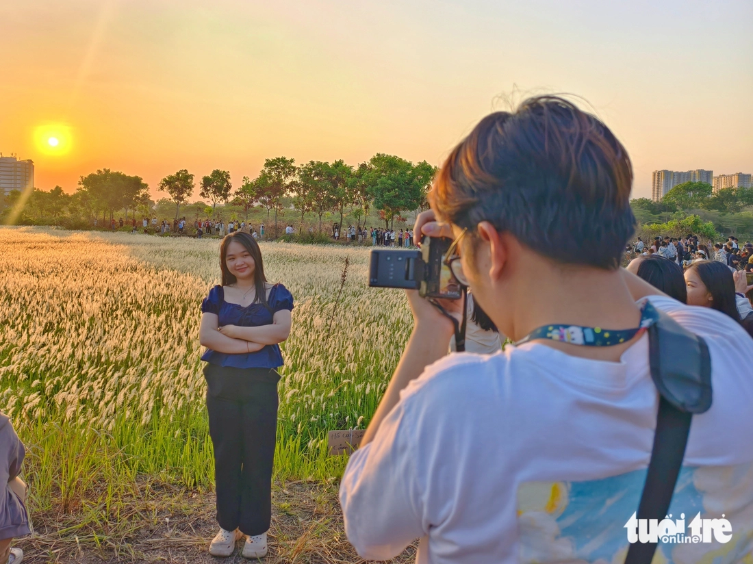 Đồng cỏ thơ mộng tại làng đại học hút khách 'săn' hoàng hôn, check-in - Ảnh 5.