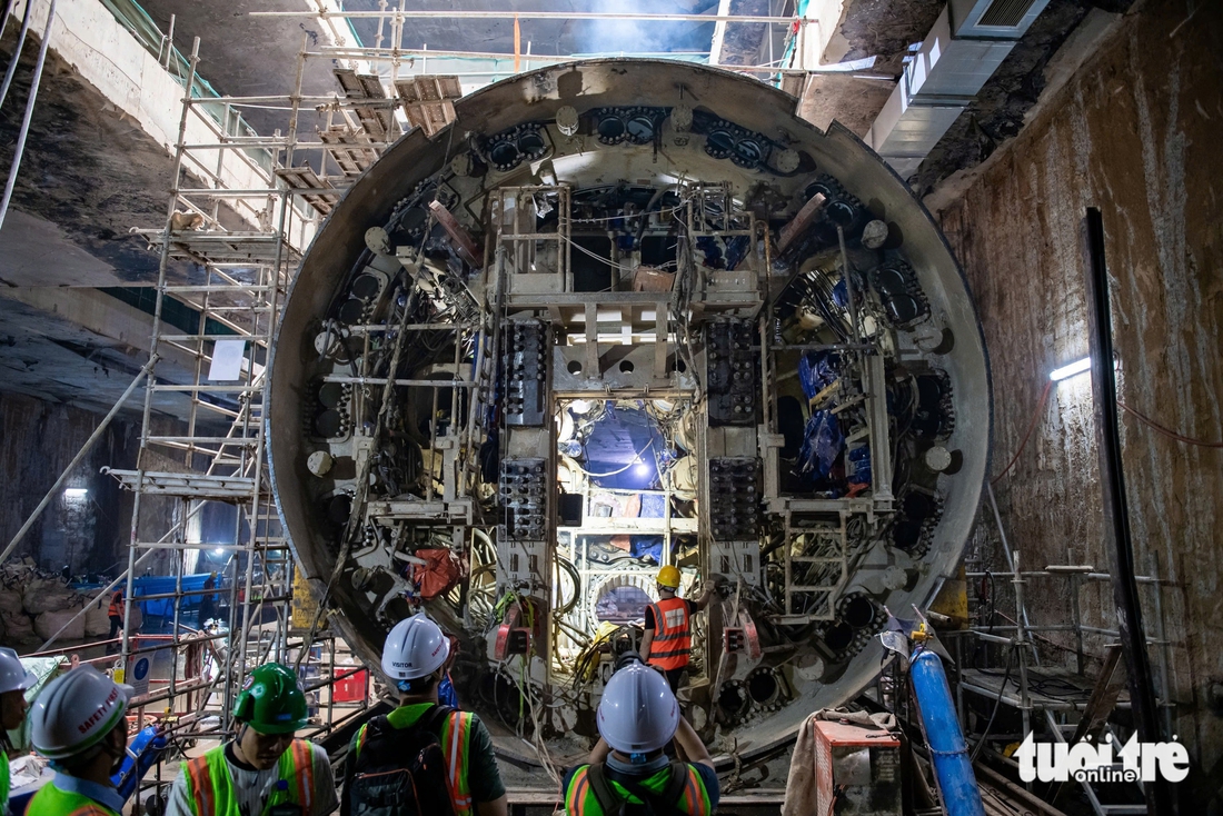 Cận cảnh đường hầm metro Nhổn - ga Hà Nội sâu 30m vừa được đào thông - Ảnh 11.