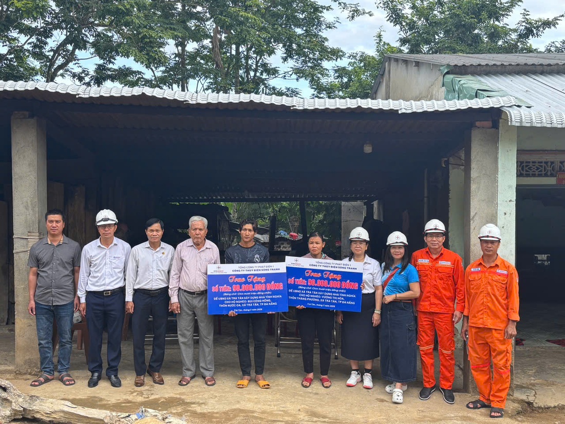 Thủy điện Sông Tranh hỗ trợ xây dựng 2 nhà tình nghĩa tại Trà Tân - Ảnh 1.